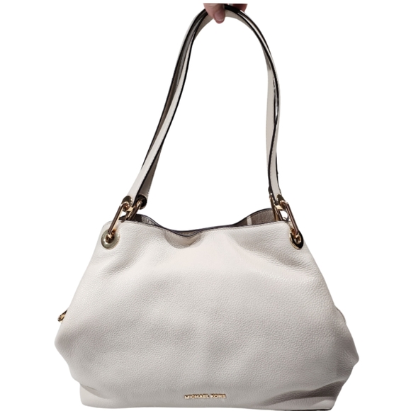 NWT MK Michael Kors Jet Set Travel Medium Dome Crossbody Satchel Color Chambray - Picture 2 of 9